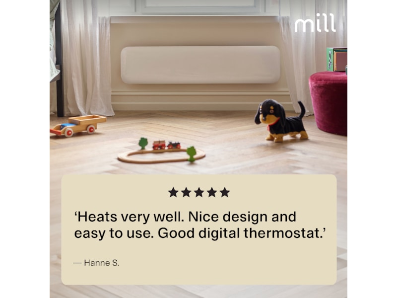 Mill Invisible panelovn 850W (hvit) Panelovner