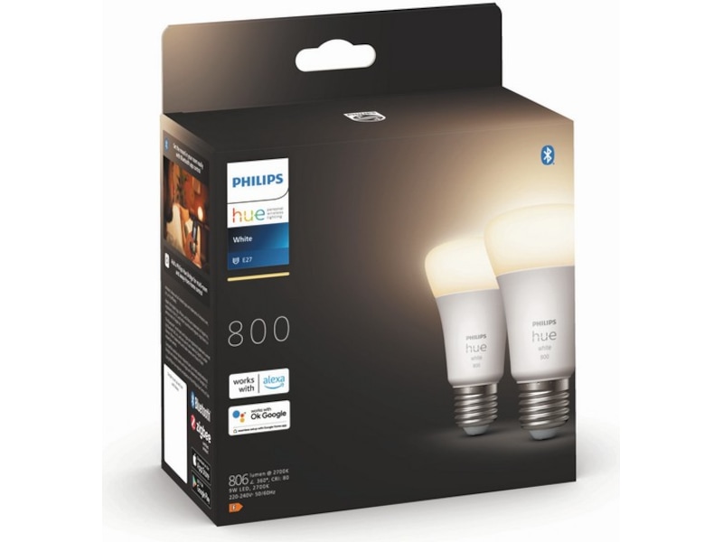 Philips Hue White 2-pakning E27 Lyspærer & LED-pærer