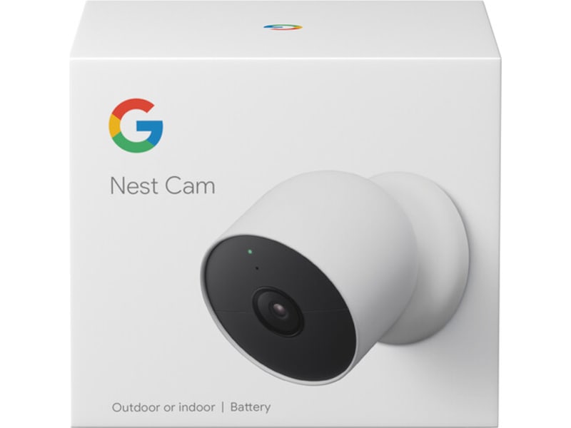 Google Nest Kamera -utendørs/innendørs, batteri (hvit) Overvåkningskameraer