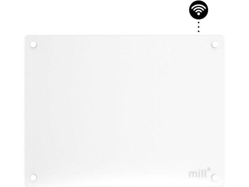 Mill Glass WiFi Gen 3 panelovn 400W  (hvit) Panelovner