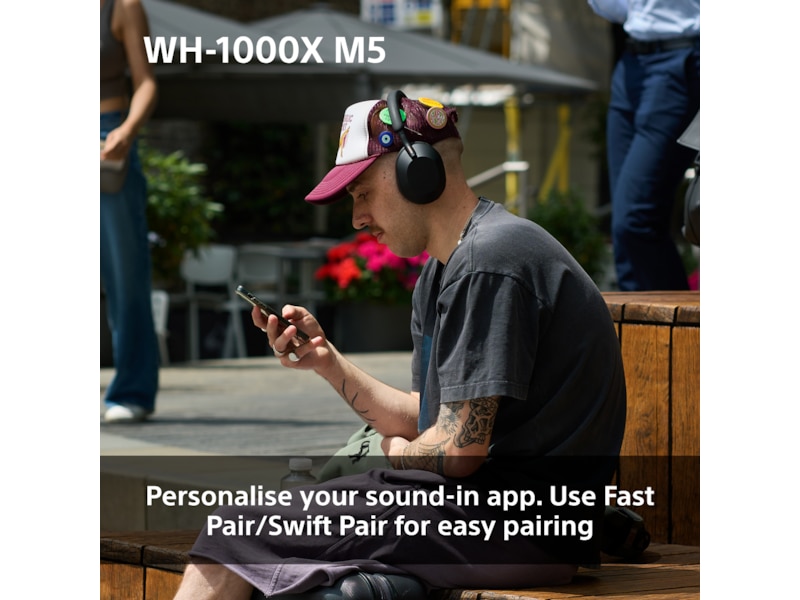 Sony WH-1000XM5 trådløse hodetelefoner, Over-Ear (sølv) Hodetelefoner