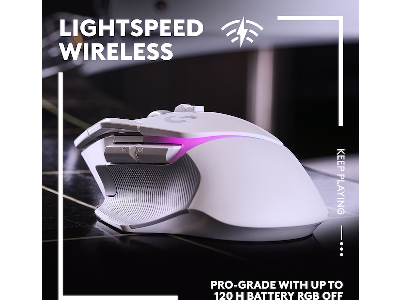 Logitech G502 X Plus Gamingmus (hvit) Gamingmus