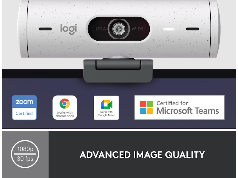 Logitech Brio 500 webkamera (off-white) Webkamera