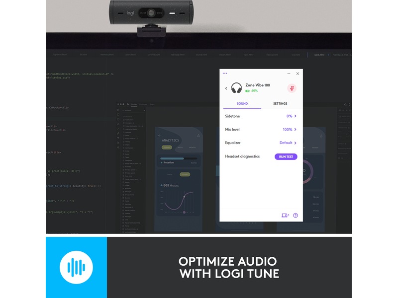 Logitech Zone Vibe 100 trådløst headset (grafittgrå) Hodetelefoner