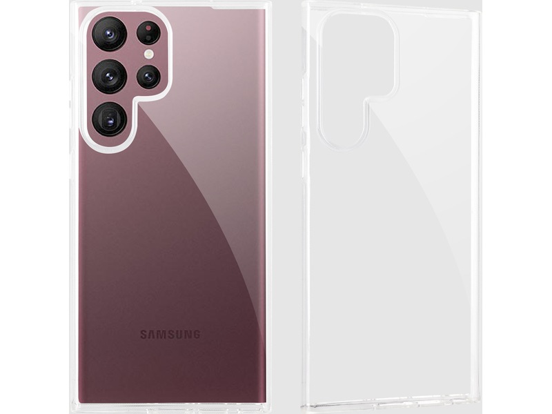 iiglo Galaxy S23 Ultra Silikondeksel (gjennomsiktig) Mobildeksel