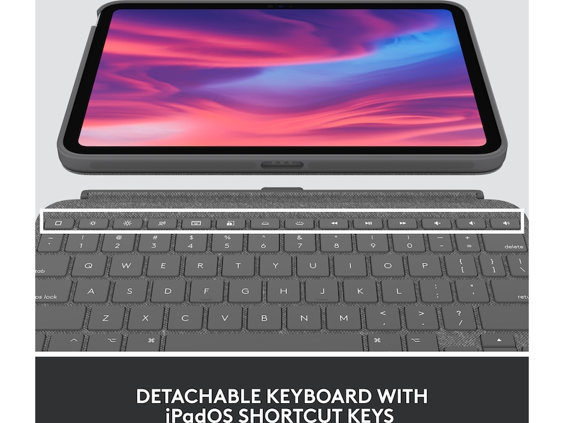 Logitech iPad 10,9" / 11" Combo Touch Tastaturdeksel (oxford grey) Deksel til nettbrett