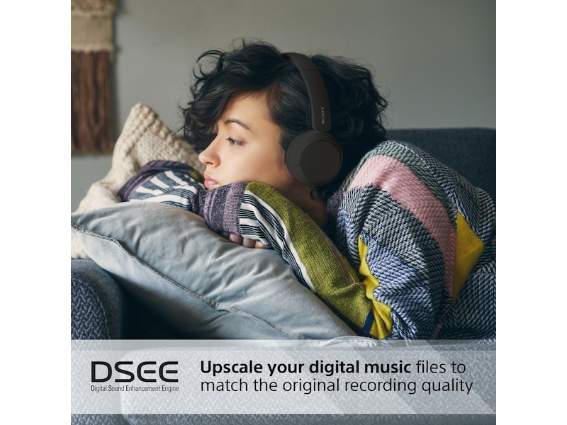 Sony WH-CH520 trådløse hodetelefoner, On-Ear (sort) Hodetelefoner