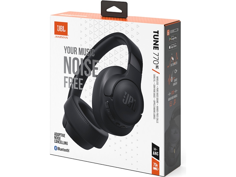 JBL Tune 770NC ANC Trådløse hodetelefoner, Over-Ear (sort) Hodetelefoner