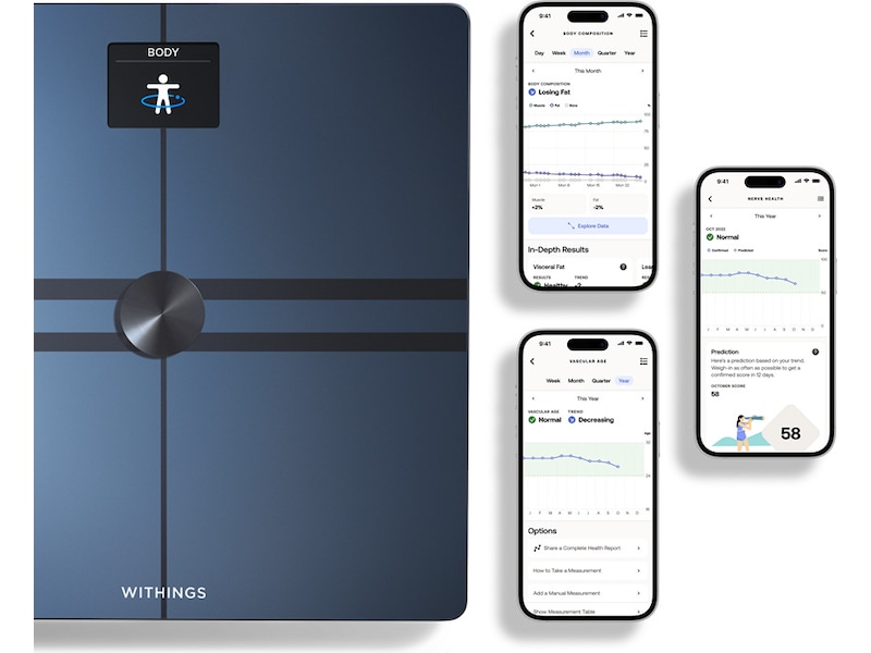 Withings Body Comp Wi-Fi smart badevekt (sort) Badevekt