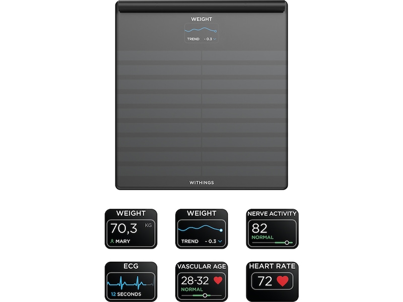 Withings Body Scan smart badevekt (sort) Badevekt