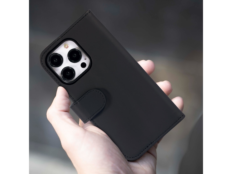 iiglo iPhone 15 Pro Lommebokdeksel (sort) Mobildeksel