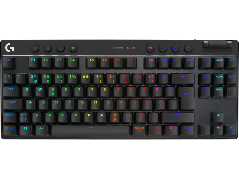 Logitech G Pro X TKL Lightspeed Trådløst Gamingtastatur (sort) Gamingtastatur