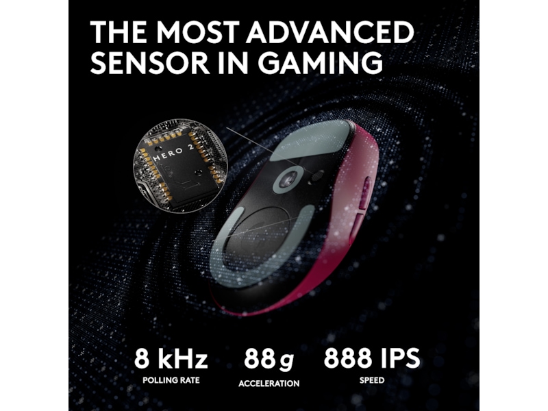 Logitech G Pro X Superlight 2 Lightspeed Trådløs Gamingmus (Magenta) Gamingmus