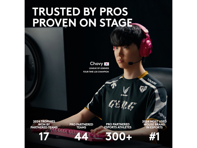 Logitech G Pro X Superlight 2 Lightspeed Trådløs Gamingmus (Magenta) Gamingmus