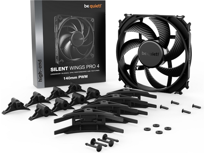 be quiet! Silent Wings Pro 4 140mm PWM Vifte (sort) Vifter