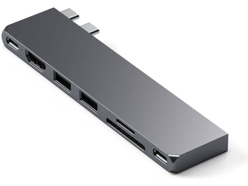 Satechi MacBook Air M2 Slim Pro Docking (space gray) Dockingstasjon & USB-HUB
