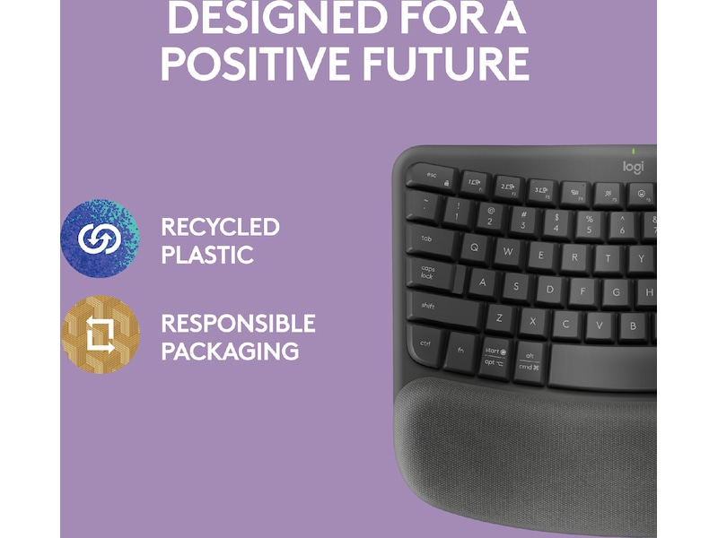 Logitech Wave Keys trådløst tastatur (grafitt) Tastatur