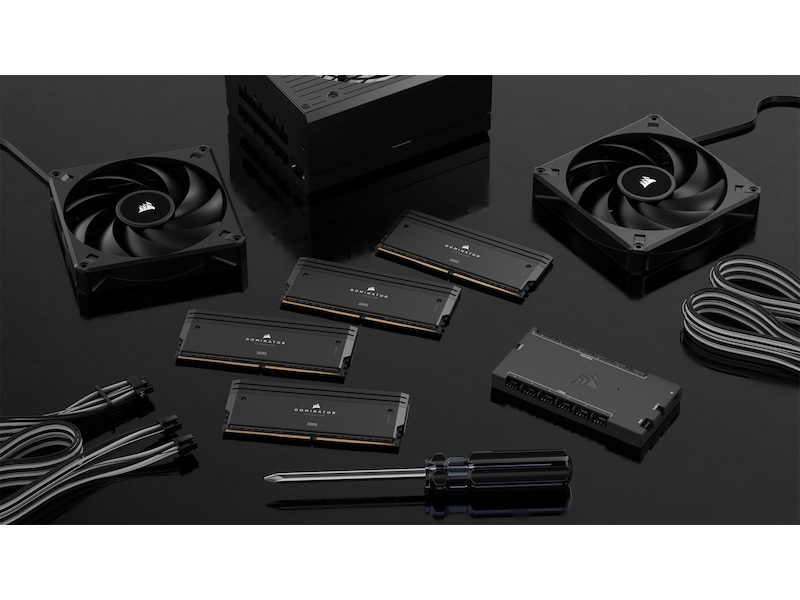 Corsair Dominator Titanium RGB DDR5 6400MHz 64GB (sort) Minnebrikker