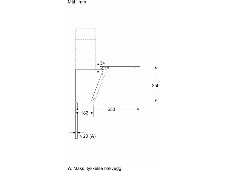 Siemens iQ100 LC85KDK60 Ventilator (sort) Veggmontert Kjøkkenvifte