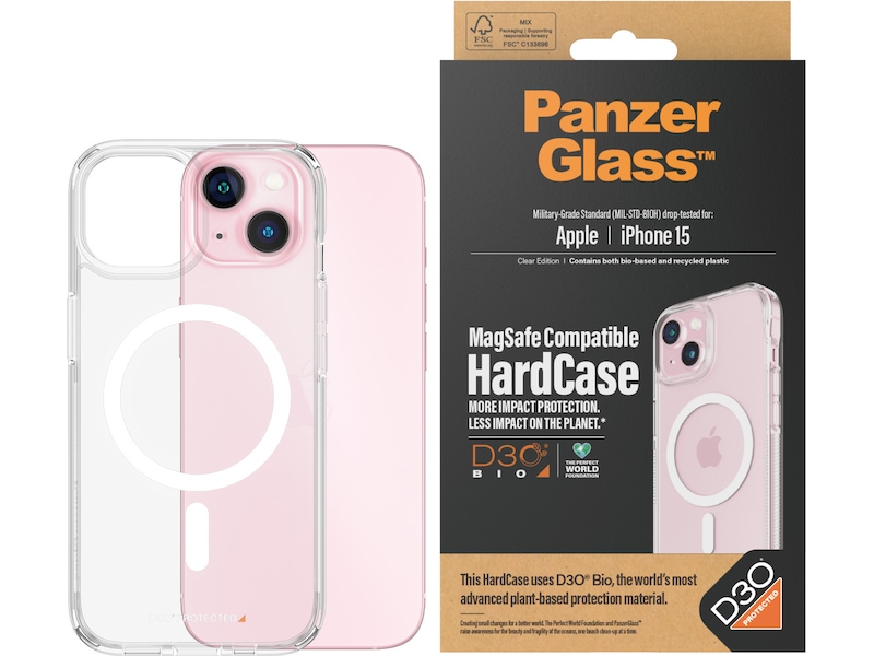 PanzerGlass iPhone 15 HardCase Deksel (gjennomsiktig) Mobildeksel