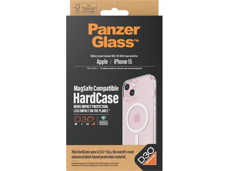 PanzerGlass iPhone 15 HardCase Deksel (gjennomsiktig) Mobildeksel