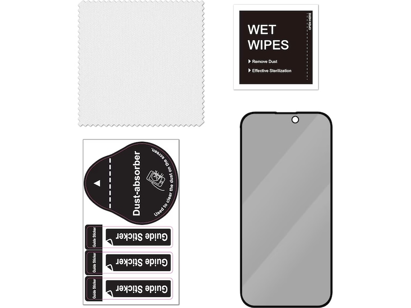 iiglo iPhone 16 Plus / 15 Plus 3D Privacy Skjermbeskytter Skjermbeskytter