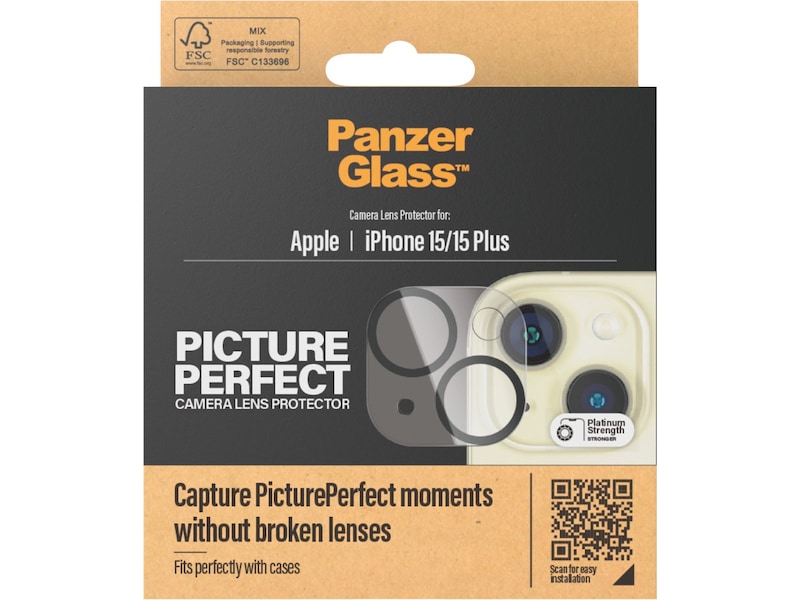 PanzerGlass CP iPhone 15 / 15 Plus Linsebeskytter Skjermbeskytter