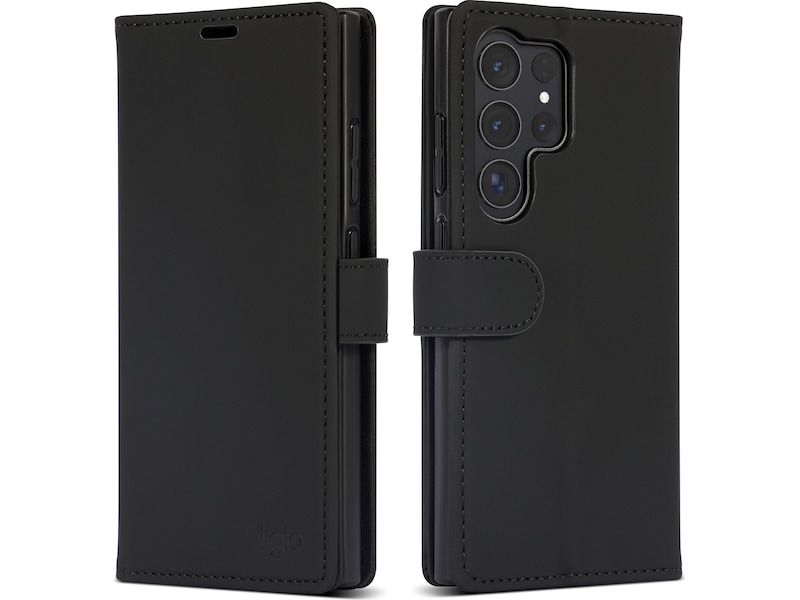 iiglo Galaxy S24 Ultra Lommebokdeksel (sort) Mobildeksel