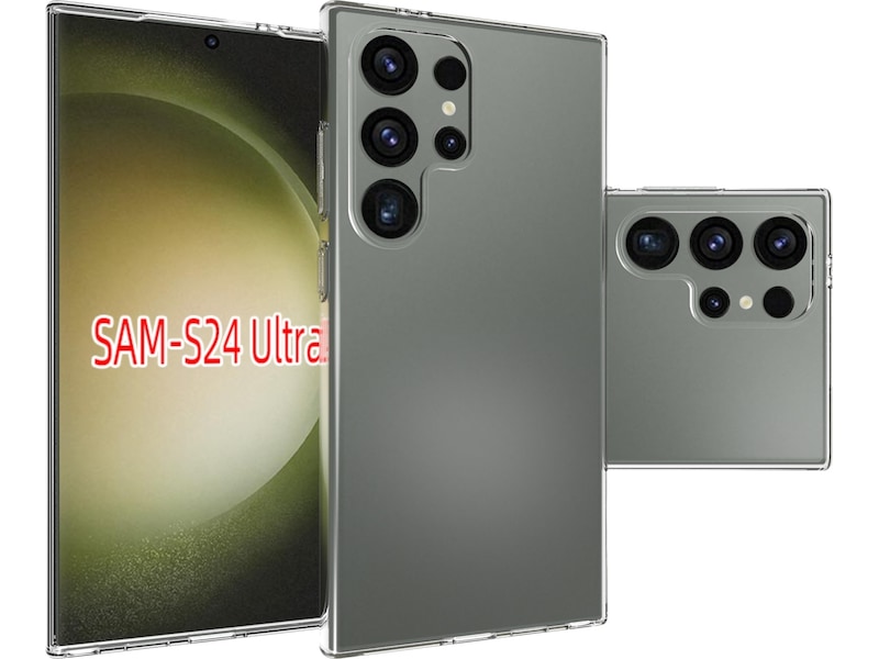 iiglo Galaxy S24 Ultra Silikondeksel (gjennomsiktig) Mobildeksel