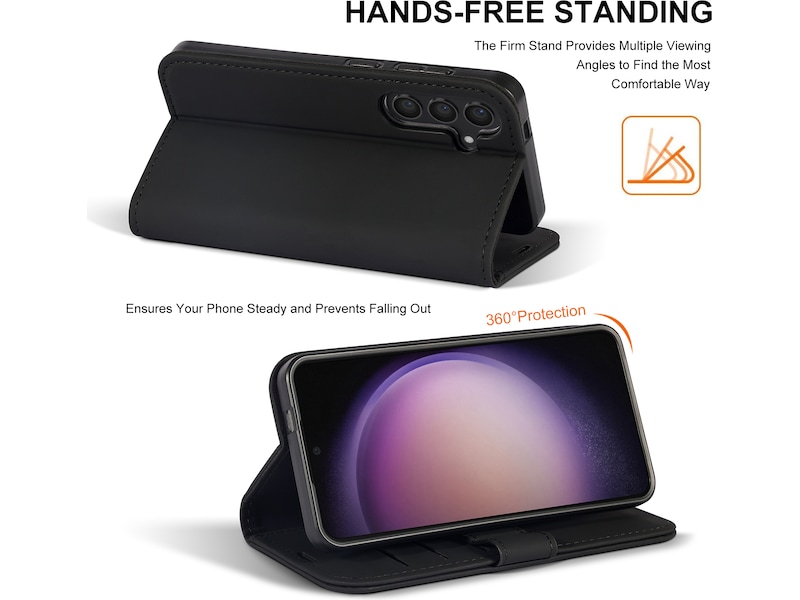 iiglo Galaxy S24 Lommebokdeksel (sort) Mobildeksel