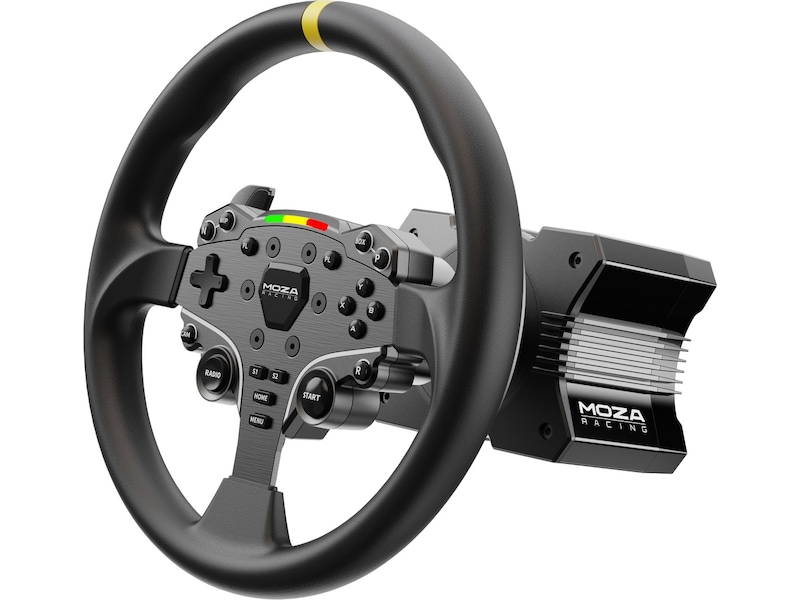 Moza Racing 12-inch Round Wheel Mod for ES Ratt og pedaler