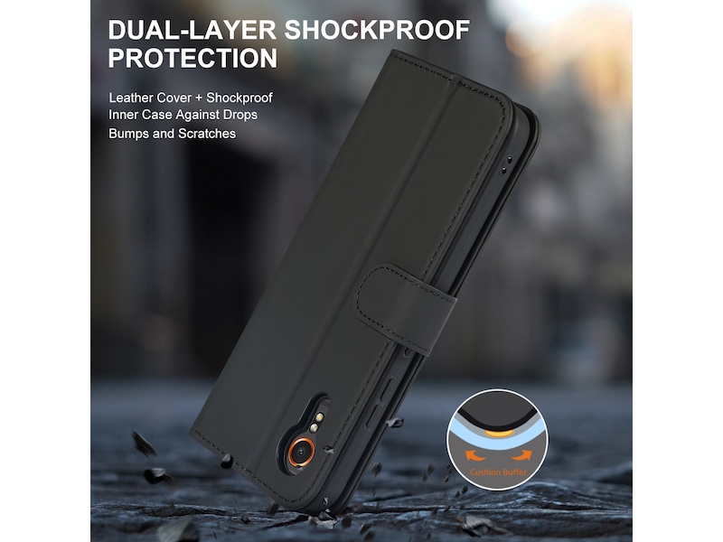 iiglo Samsung XCover 7 Lommebokdeksel (sort) Mobildeksel