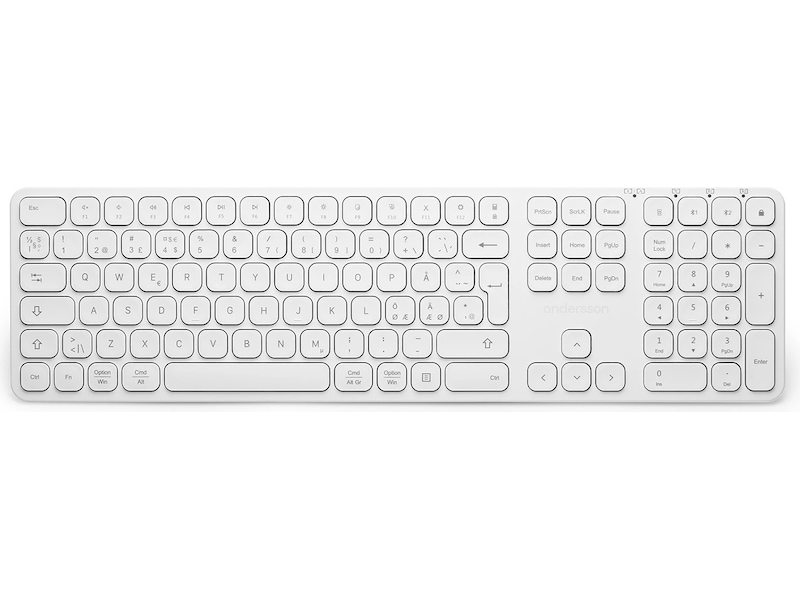 Andersson WSK-M3000 Tastatur og mus (hvit) Mus & tastatur -kombipakker