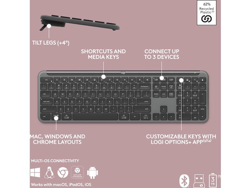 Logitech Signature Slim K950 (graphite) Tastatur