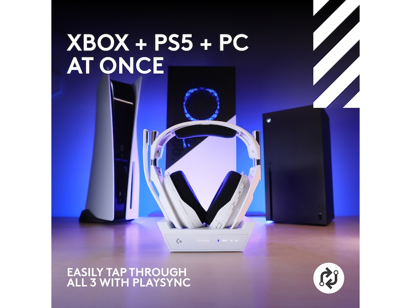 Astro A50 X LIGHTSPEED Trådløst Gaming headset + ladestasjon (hvit) Gamingheadset