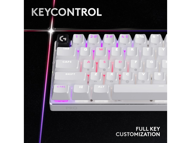 Logitech G Pro X 60 Lightspeed Tactile trådløst gamingtastatur (hvit) Gamingtastatur