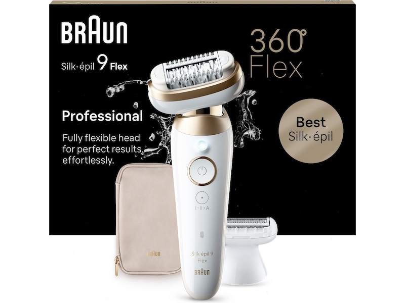 Braun Silk-épil 9 Flex 3D Epilator SES9-041 (hvit/gull) Epilator & IPL-hårfjerning