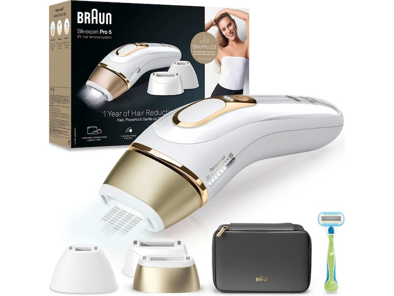 Braun IPL Silk·expert Pro 5 PL5242 (hvit/gull) Epilator & IPL-hårfjerning