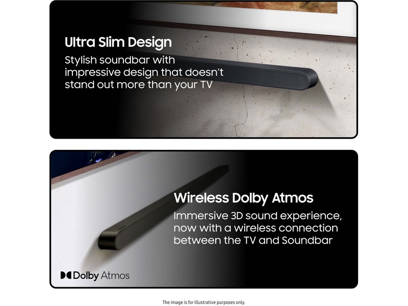 Samsung HW-S710D soundbar med subwoofer (sort) Lydplanker