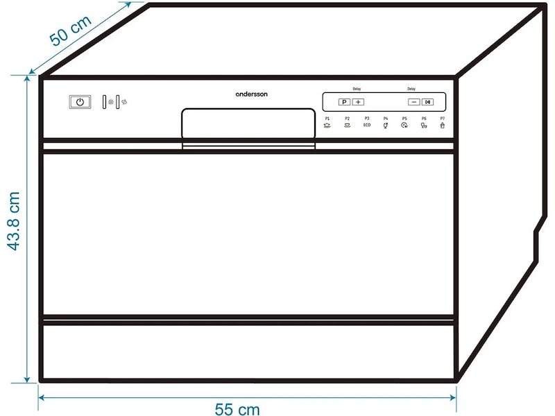 Andersson DHW 2.0 Oppvaskmaskin (hvit) Benkoppvaskmaskin