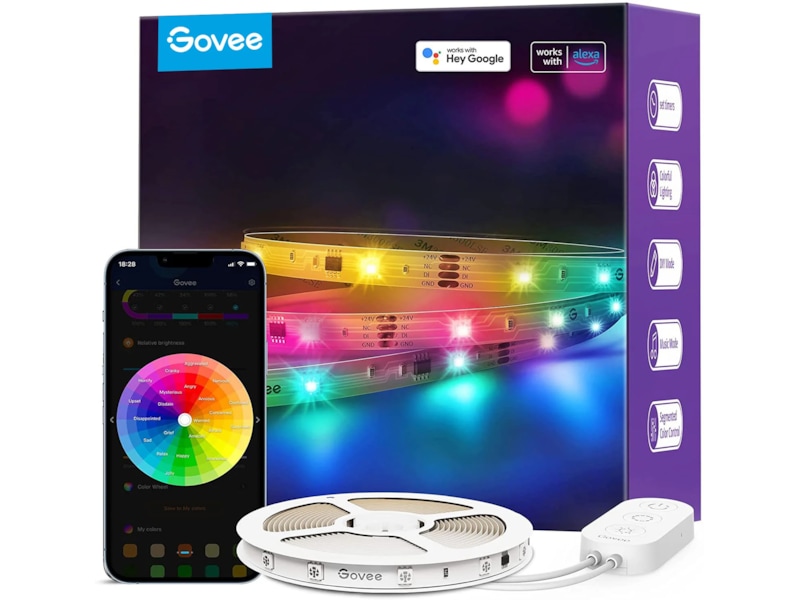 Govee RGB Smart Wi-Fi + Bluetooth LED Strip (2x5m) Led strips & underholdning