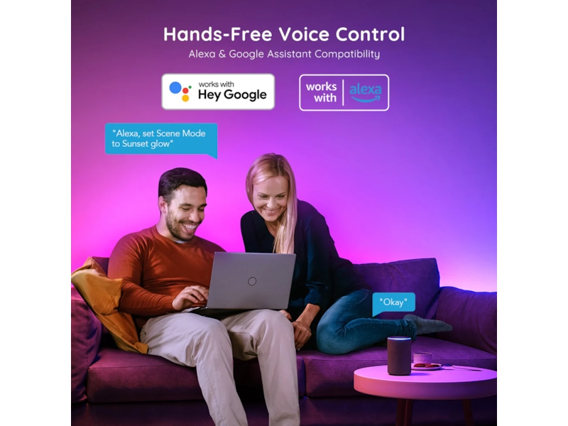 Govee RGB Smart Wi-Fi + Bluetooth LED Strip (2x5m) Led strips & underholdning