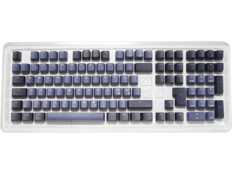 Ducky PBT Cosmic Keycaps (Blå/sort) Tilbehør til gaming- tastatur og mus