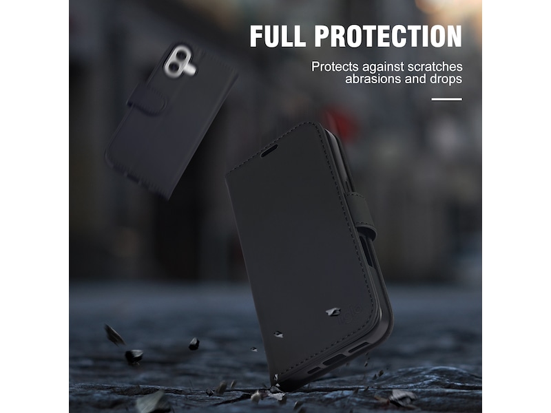 iiglo iPhone 16 Plus Lommebokdeksel (sort) Mobildeksel