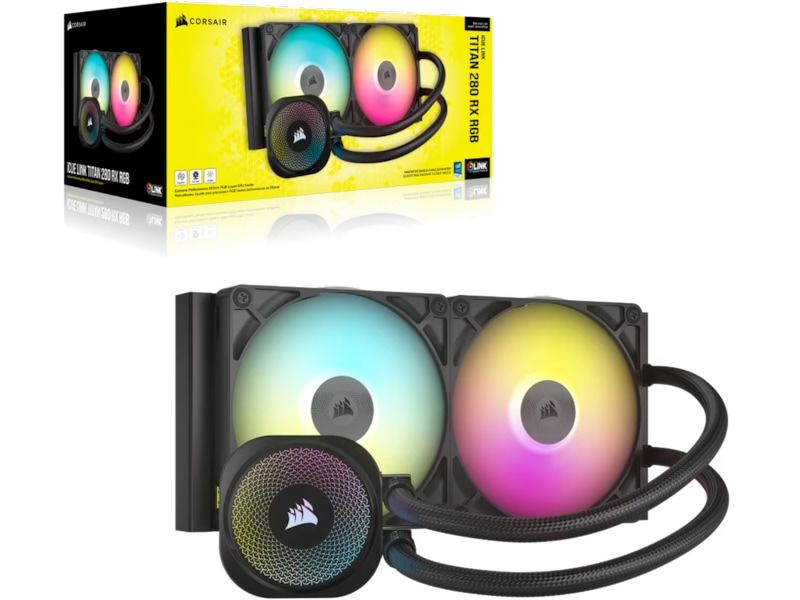 Corsair iCUE LINK Titan 280 RX RGB AIO Kjøler (sort) CPU - Vannkjøling