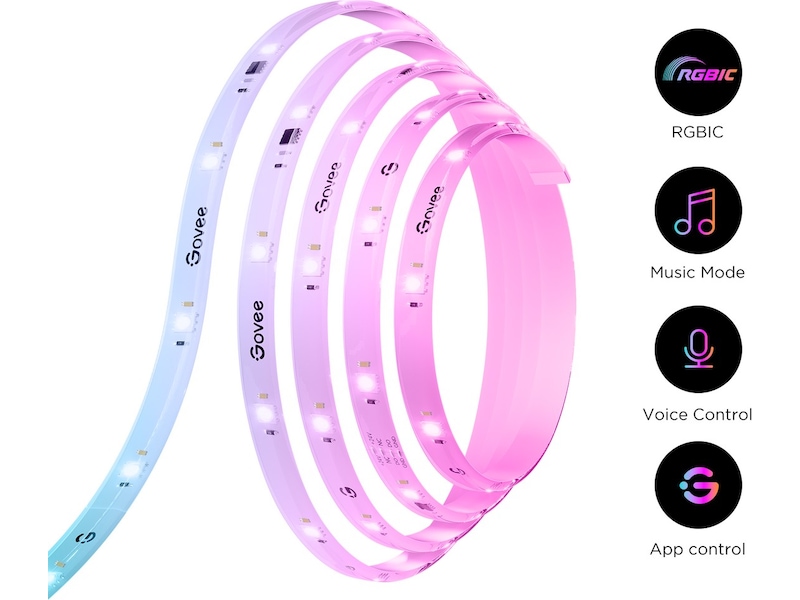 Govee RGBIC LED Lightstrip - 5 meter Led strips & underholdning