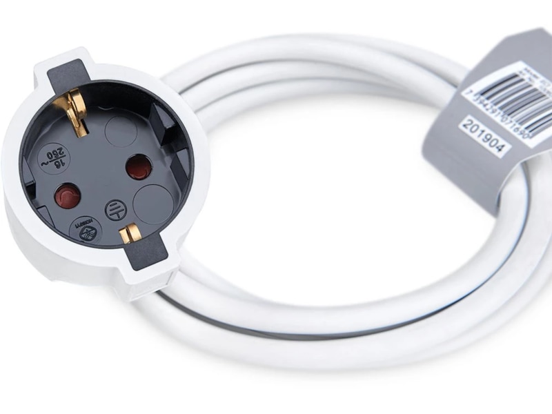 Andersson Skjøteledning 5m (hvit) Skjøtekabel & forgrener