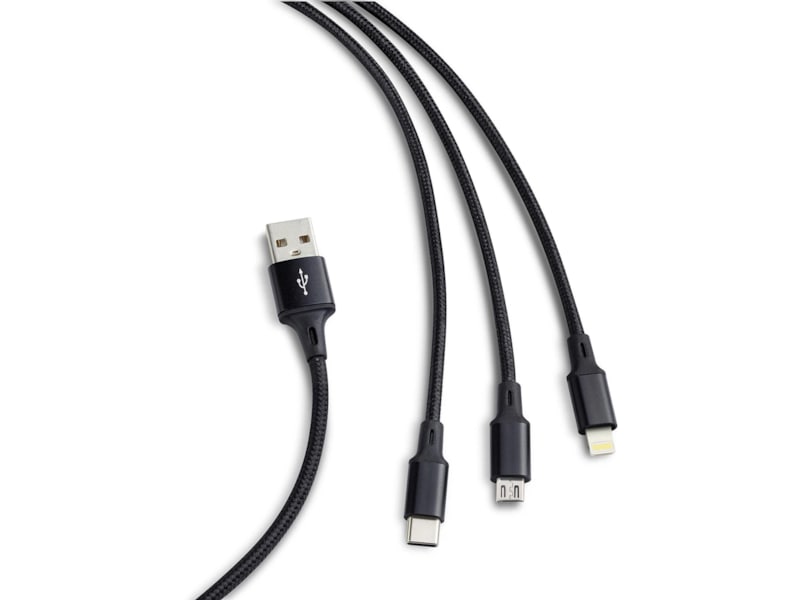 Andersson Micro-USB/USB-C/Lightning til USB-A kabel 1m (sort) USB-kabler
