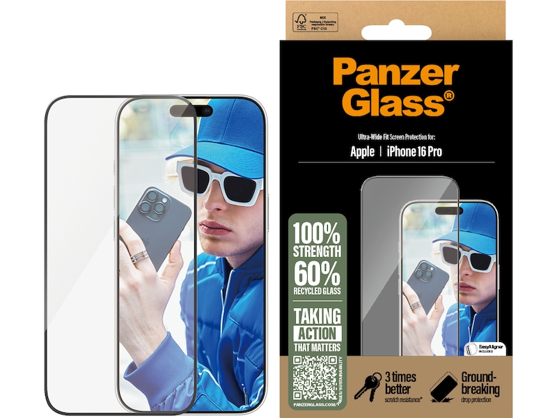 PanzerGlass iPhone 16 Pro skjermbeskytter Skjermbeskytter