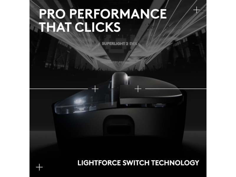 Logitech G Pro X Superlight 2 DEX trådløs gamingmus (sort) Gamingmus